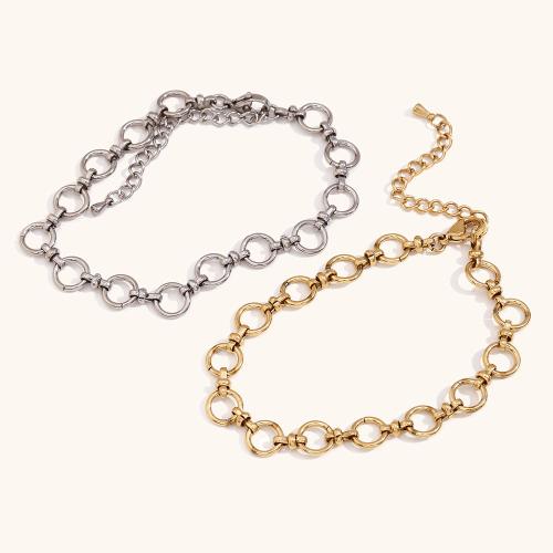 Stainless Steel Jewelry Bracelet 304 Stainless Steel with 5cm extender chain plated fashion jewelry Length 17 cm Sold By PC