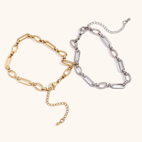 Stainless Steel Jewelry Bracelet 304 Stainless Steel with 5cm extender chain plated fashion jewelry Length 17 cm Sold By PC