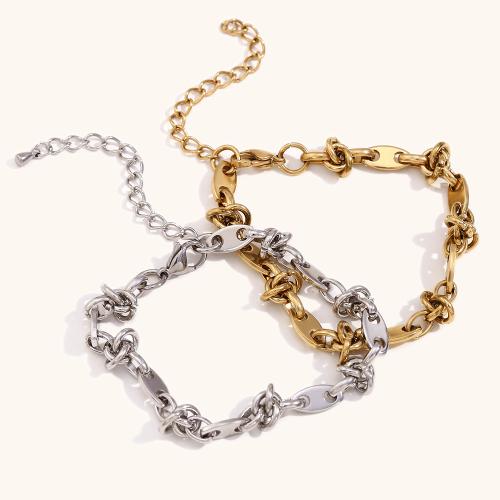 Stainless Steel Jewelry Bracelet 304 Stainless Steel with 5cm extender chain plated fashion jewelry Length 17 cm Sold By PC