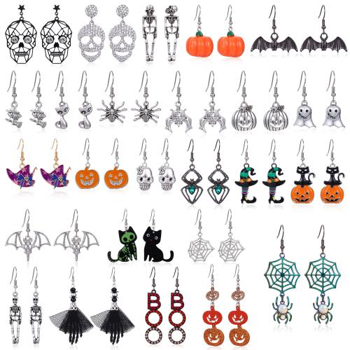 Nye Hot Halloween smykker og dekoration, Zinc Alloy, Halloween Design & forskellige stilarter for valg & for kvinde & med rhinestone, Solgt af par