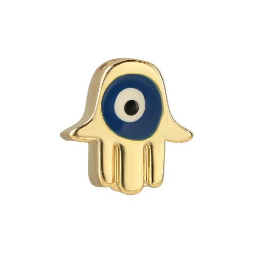 Fashion Evil Eye Jewelry Beads Brass plated DIY & enamel Sold By PC