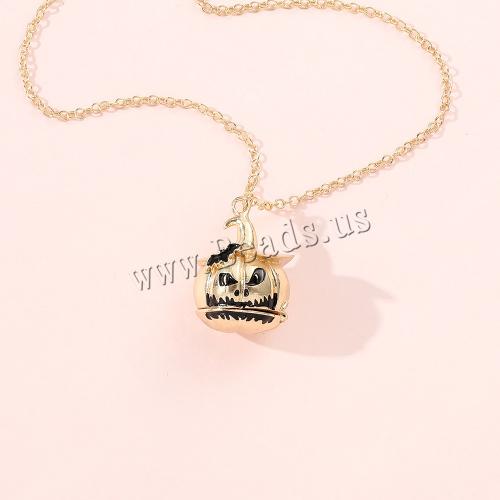 Collier Halloween, alliage de zinc, Placage, unisexe & Bijoux d'Halloween, doré, Vendu par PC