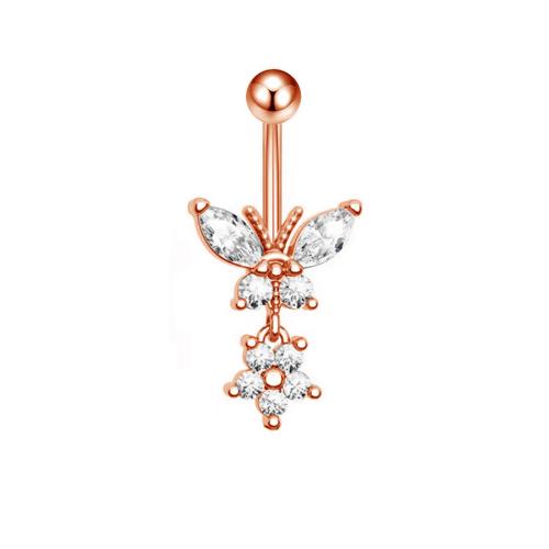 Belly Ring Ottone, stili diversi per la scelta & Micro spianare cubic zirconia & per la donna, nessuno, Venduto da PC