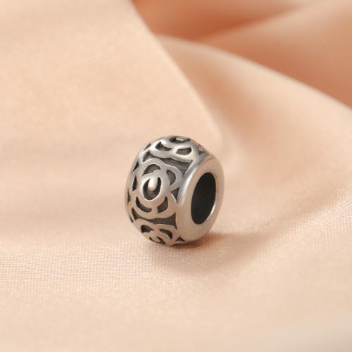 Stainless Steel Beads 304 Stainless Steel silver color plated DIY Sold By PC