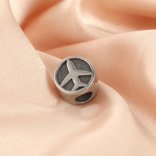 Stainless Steel Beads 304 Stainless Steel Round silver color plated DIY Sold By PC