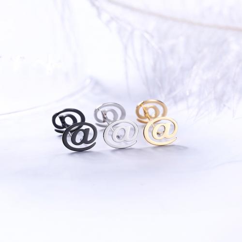 Stainless Steel Stud Earrings 304 Stainless Steel plated Unisex Sold By PC