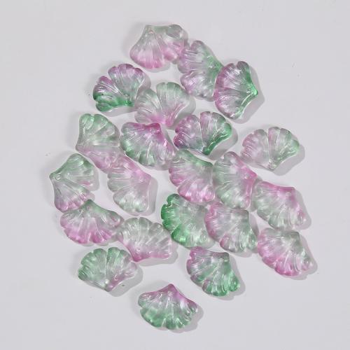 Accesorios para el cabello DIY de, Cristal de murano, hoja del Ginkgo, barniz de secado al horno, Bricolaje, más colores para la opción, DIY findings length 15-20mm, Vendido por UD