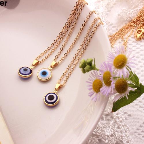 Collier Evil Eye bijoux, alliage de zinc, bijoux de mode & pour femme, plus de couleurs à choisir, Longueur Environ 48 cm, Vendu par PC