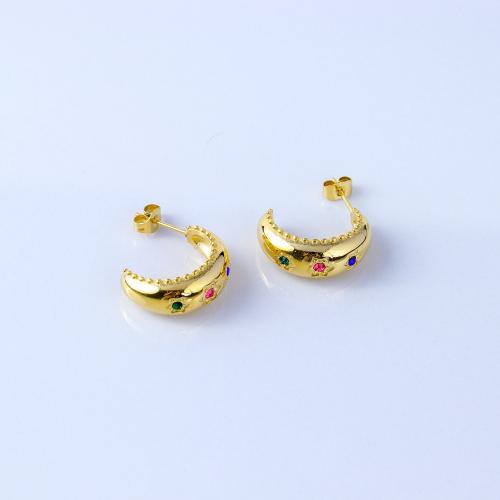 Stainless Steel Stud Earrings 304 Stainless Steel fashion jewelry & for woman & with rhinestone Sold By Pair