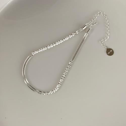 925 Sterling Silver Bangle Bracelet fashion jewelry & for woman Length Approx 19 cm Sold By PC