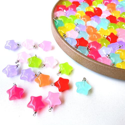 Resin Pendant Star DIY 23mm Sold By Bag