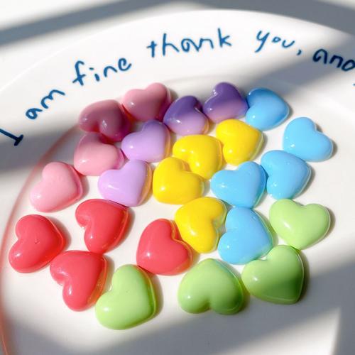 Mobile Phone DIY Decoration Resin Heart 20mm Sold By Bag