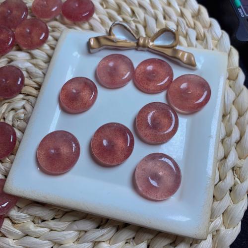 Natural Quartz Jewelry Beads Strawberry Quartz Round DIY pink 21.10mm Sold By PC