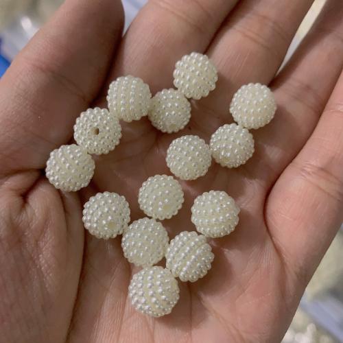 Acrylic Jewelry Beads DIY white Sold By PC