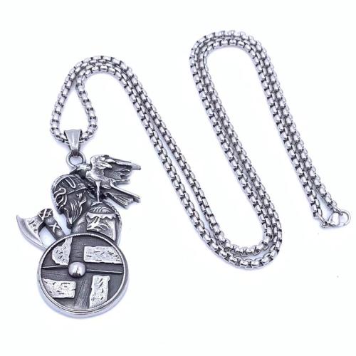 Stainless Steel Jewelry Necklace 304 Stainless Steel  & for man silver color Sold By PC