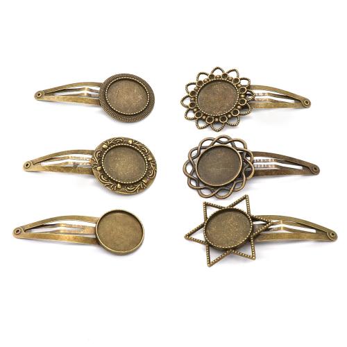 Hair Clip Findings Zinc Alloy DIY Inner diameter circle 20mm Sold By Bag