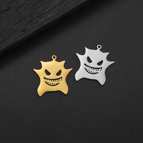 Stainless Steel Pendants 304 Stainless Steel Ghost Vacuum Ion Plating DIY Sold By PC