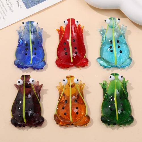 Fashion Lampwork Hangers, Kikker, DIY, meer kleuren voor de keuze, 34x54mm, 12pC's/Bag, Verkocht door Bag