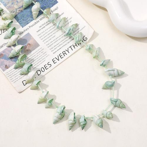 Natural Freshwater Shell Beads Conch DIY green Sold By Bag