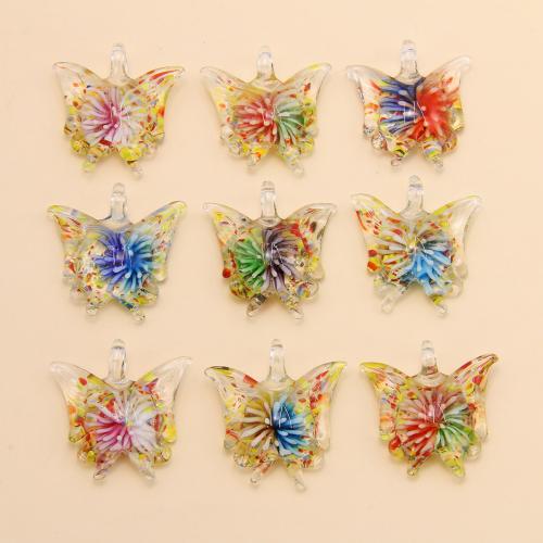 Mode Lampwork Anhänger, Schmetterling, DIY, keine, 24PCs/Tasche, verkauft von Tasche