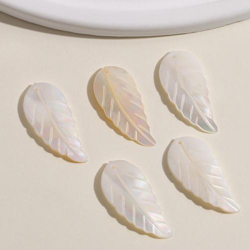 Hair Stick Findings White Lip Shell Leaf polished DIY white Sold By PC