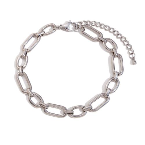 Roestvrijstalen Anklet, 304 roestvrij staal, met 5cm extender keten, plated, mode sieraden, meer kleuren voor de keuze, Lengte 20 cm, Verkocht door PC