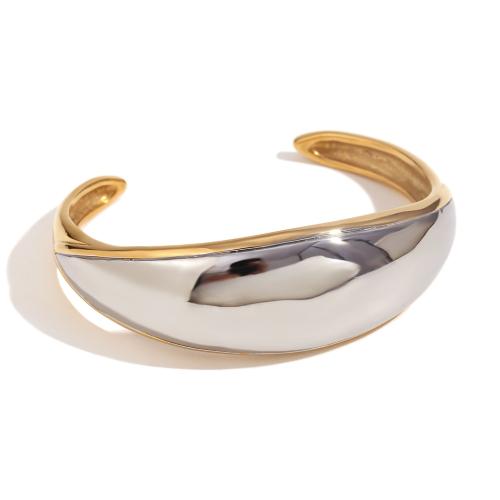 Stainless Steel Bangle, 304 Stainless Steel, plated, fashion jewelry, silver color, Sold By PC