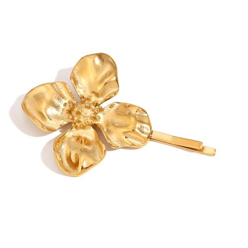 Hair Slide 304 Stainless Steel gold color plated fashion jewelry golden Sold By PC