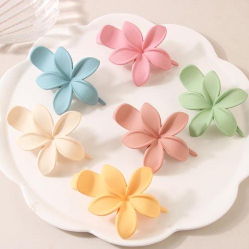 Alligator Hair Clip Plastic Flower stoving varnish for woman & frosted Sold By PC