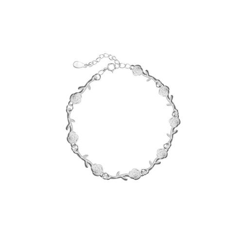 Sidabro apyrankės, 925 Sterling Silver, su 5cm Extender grandinės, padengtą, moters, sidabras, Ilgis Apytiksliai 15 cm, Pardavė PC