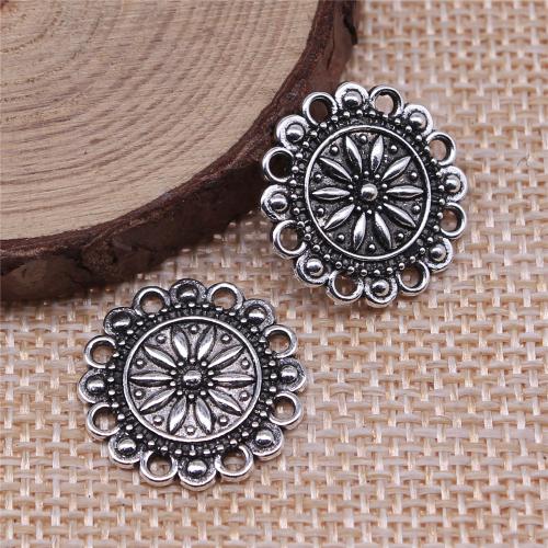 Zinc Alloy Pendler, Flower, forgyldt, du kan DIY, flere farver til valg, 19x19mm, Solgt af PC