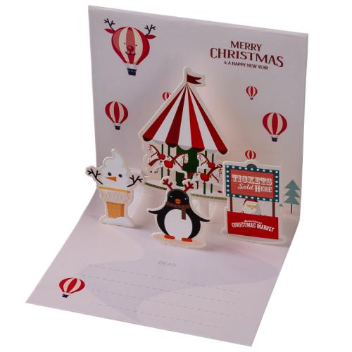 Paper Christmas Card printing 3D effect Sold By PC