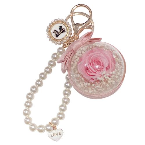 Key Chain, Zinc Alloy, med Klud & Plastic Pearl, for kvinde, flere farver til valg, 90mm, Solgt af PC