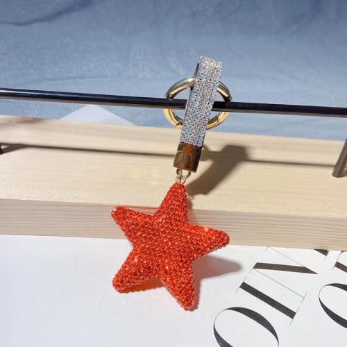 Bag Purse Charms Keyrings Keychains Zinc Alloy with Clay Star multifunctional & for woman Sold By PC