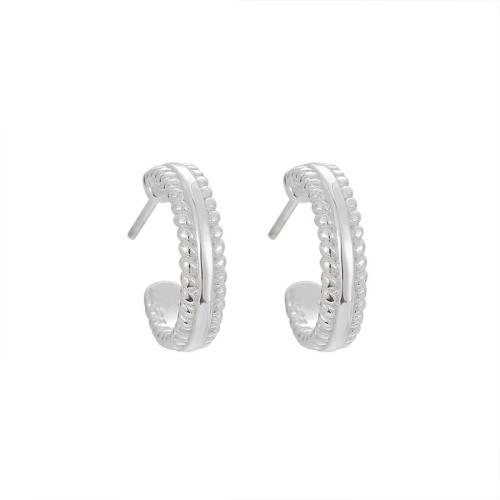 925 Sterling Silver Stud Earrings fashion jewelry & for woman 12.70mm Sold By Pair