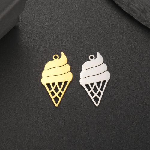 Stainless Steel Pendants 304 Stainless Steel Ice Cream DIY Sold By PC