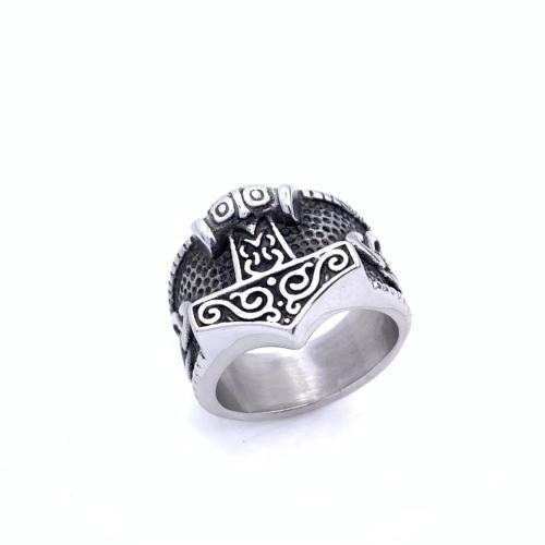 Stainless Steel Finger Ring 304 Stainless Steel polished vintage & for man original color Sold By PC