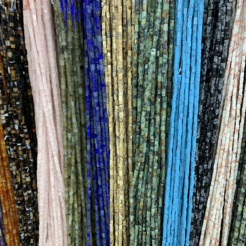 Mixed Gemstone Beads Natural Stone Round Tube DIY Sold Per Approx 38 cm Strand