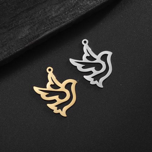 Stainless Steel Animal Pendants 304 Stainless Steel Pigeon Vacuum Ion Plating DIY Sold By PC