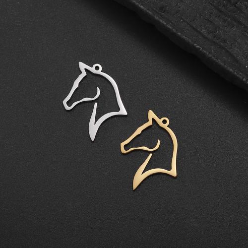 Stainless Steel Animal Pendants 304 Stainless Steel Horse Vacuum Ion Plating DIY Sold By PC