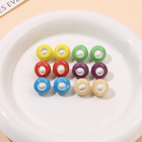 Porcelain Jewelry Beads Flat Round DIY 14mm Approx Sold By Bag