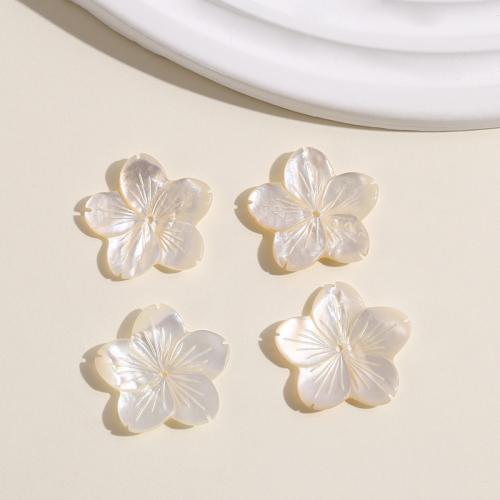 Hair Stick Findings White Lip Shell Flower DIY white Sold By PC