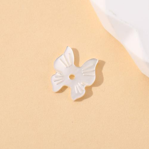 Résultats des cheveux, Lèvre blanche, papillon, poli, DIY, blanc, 9x10mm, Vendu par PC