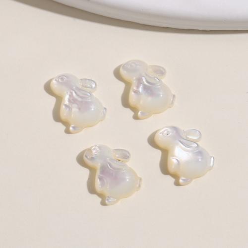 Haar stok bevindingen, White Lip Shell, Konijn, gepolijst, DIY, wit, 13x10mm, Verkocht door PC