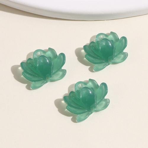 Hair Stick Findings Resin Flower polished DIY green Sold By PC