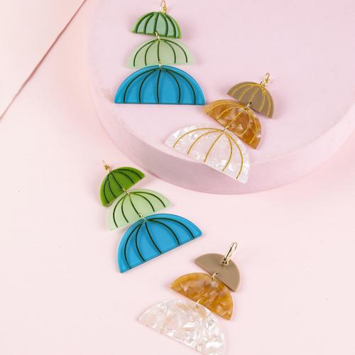 Zinc Alloy Drop Earrings with Acetate plated fashion jewelry nickel lead & cadmium free Sold By Pair