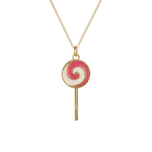 Brass Jewelry Pendants Lollipop plated DIY & enamel Sold By PC