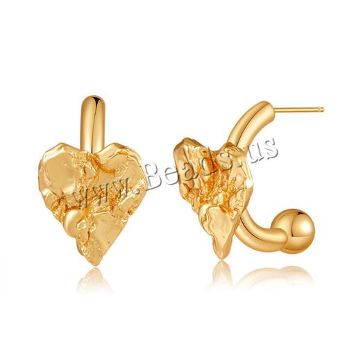 Brass Stud Earring plated for woman golden Sold By Pair