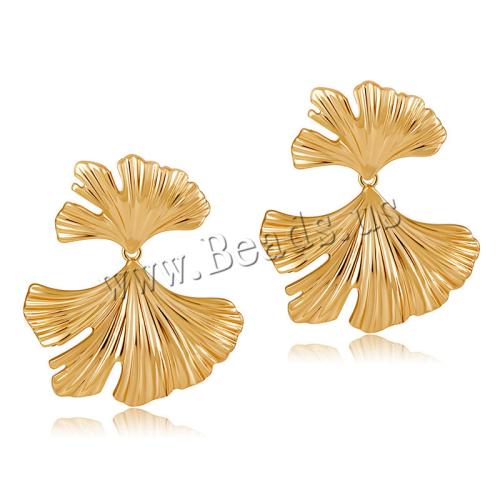 Brass Stud Earring plated for woman golden Sold By Pair