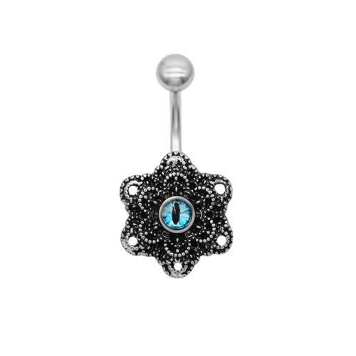 Cink ötvözet belly ring, -val Gyanta, egynemű, több színt a választás, Által értékesített PC